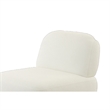 34 Inch Accent Chair- Armless- Softly Padded White Fabric- Solid Wood