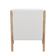26 Inch Accent Lounge Chair- White Polyester Boucle Seat- Brown- White