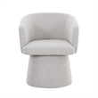 24 Inch Accent Dining Chair- Cushioned Seat and Windsor Back- Gray Linen