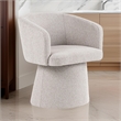 24 Inch Accent Dining Chair- Cushioned Seat and Windsor Back- Gray Linen
