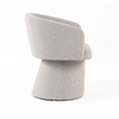 24 Inch Accent Dining Chair- Cushioned Seat and Windsor Back- Gray Linen