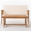 Sayan 4pc Outdoor Coffee Table Set- Loveseat- 2 Chairs- Beige- Brown