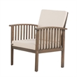 Sayan 4pc Outdoor Coffee Table Set- Loveseat- 2 Chairs- Beige and Gray
