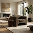 Roe Accent Chair- Moss Green Performance Velvet- Track Arms
