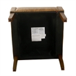 Accent Chair- Distressed Brown Faux Leather with Sloped Arms