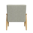 Accent Chair- Soft Light Gray Fabric Seat- Button Tufted Backrest