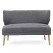 Vens Oversize Chair- Slender Wood Legs- Curved Back Gray- 52 Inch