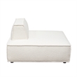 Gada Square Lounger Chair- Welt Trim Ivory Boucle- 45 Inch