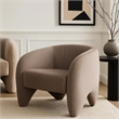 Kiol Accent Chair- Winter Mink Gray Performance Velvet- Sloping Arms