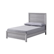 Laide Twin Bed- Panel Style Headboard- Rustic Farmhouse Driftwood Gray