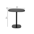 Liki 28 Inch Bistro Dining Table- Round Top and Base- Modern Black Metal