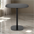 Liki 28 Inch Bistro Dining Table- Round Top and Base- Modern Black Metal