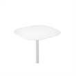 Liki 28 Inch Bistro Dining Table- Round Top and Base- Modern White Metal