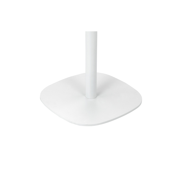 Liki 28 Inch Bistro Dining Table- Round Top and Base- Modern White Metal