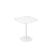 Liki 28 Inch Bistro Dining Table- Round Top and Base- Modern White Metal