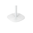Liki 28 Inch Bistro Dining Table- Round Top and Base- Modern White Metal