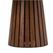 Cid Xeu 54 Inch Dining Table- Round Walnut Veneer- Slatted Pedestal Base