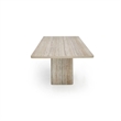 Noe Mali 96 Inch Dining Table- Rectangular- Double Pedestal Base- Gray Wood