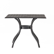 Cay Outdoor Dining Table- 40 Inch Square Top- Black Lattice Metal Design