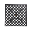 Cay Outdoor Dining Table- 40 Inch Square Top- Black Lattice Metal Design