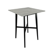 Ashi Bar Height Dining Table- 31 Inch- White Laminate- Black Wood Frame