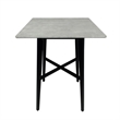 Ashi Bar Height Dining Table- 31 Inch- White Laminate- Black Wood Frame
