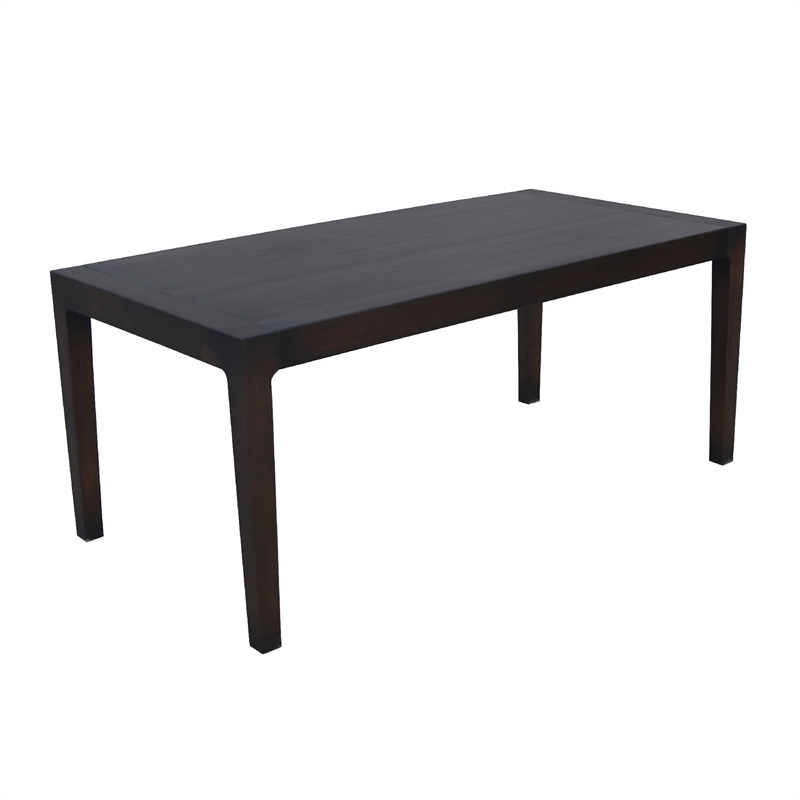 Geni Dining Table- 71 Inch Rectangular Top- Parsons Style Java Gray