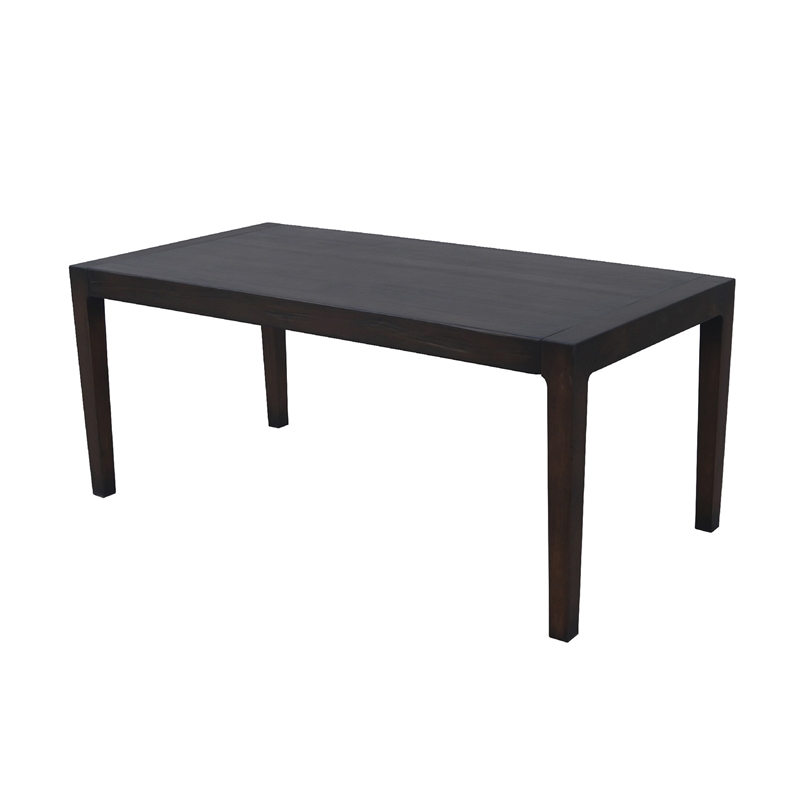 Geni Dining Table- 71 Inch Rectangular Top- Parsons Style Java Gray