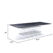 Cid Invo Dining Table- Black Oak Veneer- Acrylic and Steel Base- 94 Inch