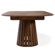 Cid Naj Dining Table- 95-118 Inch Extendable Top- Walnut Brown Solid Wood