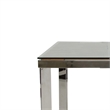 Cid Tiha Dining Table- Reclaimed Ship Wood and Glass Top- 64 Inch Brown