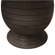 Hizy Dining Table- 60 Inch- Round White Marble Top- Acacia Wood Base