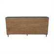 Cara Sideboard Buffet Cabinet-4 Glass Pane Doors-83 Inch Espresso Brown