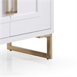 Cid Laha Sideboard Buffet Cabinet-79 Inch-4 Doors-White-Champagne Gold