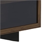 Cid Tera Sideboard Buffet Cabinet-89 Inch Brown Walnut Veneer-2 Angled Doors