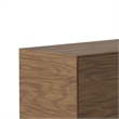 Cid Tera Sideboard Buffet Cabinet-89 Inch Brown Walnut Veneer-2 Angled Doors