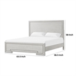 Basil queen Bed-Framed Headboard and Footboard-Rustic White Wood
