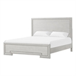 Basil queen Bed-Framed Headboard and Footboard-Rustic White Wood