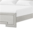 Basil queen Bed-Framed Headboard and Footboard-Rustic White Wood