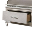 Sam Queen Bed with LED Lights-Storage-White Tufted Faux Leather