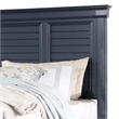 Zeny Queen Bed with Storage Drawers-Panel Headboard-Blue Wood