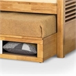 Dilu Full Size Captain Bed with Storage Trundle-Light Oak Brown