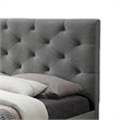 Sya Queen Size Bed w Button Tufted Upholstery-Underbed Storage-Gray
