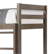 Cally Twin Loft Bed with Workstation Storage and Guardrails-Gray