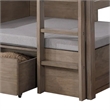 Cally Twin Loft Bed with Workstation Storage and Guardrails-Gray
