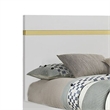 Yoki King Size Bed w Underbed LED-Acrylic Gold Trim-White Frame