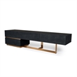 Cid Jim TV Stand Media Entertainment Center-4 Drawer-Black-Gold-82 Inch