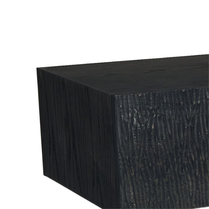 Cid Jim TV Stand Media Entertainment Center-4 Drawer-Black-Gold-82 Inch