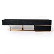 Cid Jim TV Stand Media Entertainment Center-4 Drawer-Black-Gold-82 Inch