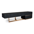 Cid Jim TV Stand Media Entertainment Center-4 Drawer-Black-Gold-82 Inch
